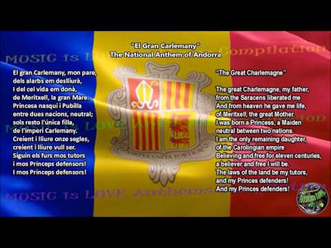 Andorra National Anthem with music, vocal and lyrics Catalan