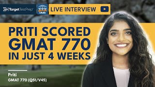 Priti Scored GMAT 770 with Just 4 Weeks of Prep Using @TargetTestPrep | GMAT Success Stories