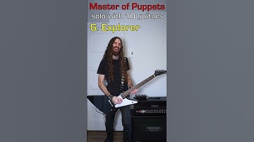 Thumbnail of Master of Puppets - Solo with 10 Guitars #metallica #shorts