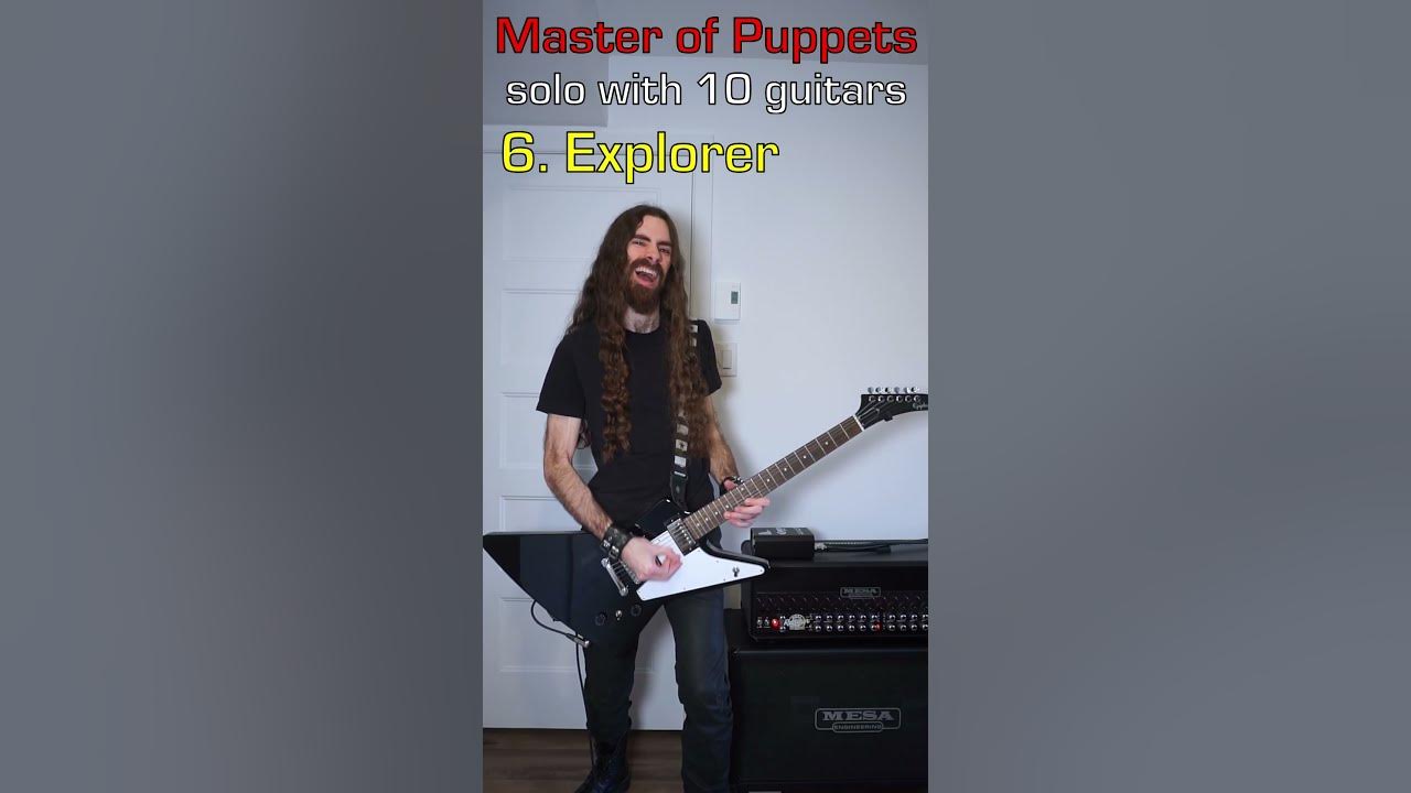 Master of Puppets - Solo with 10 Guitars #metallica #shorts Master of Puppets - Solo with 10 Guitars #metallica #shorts