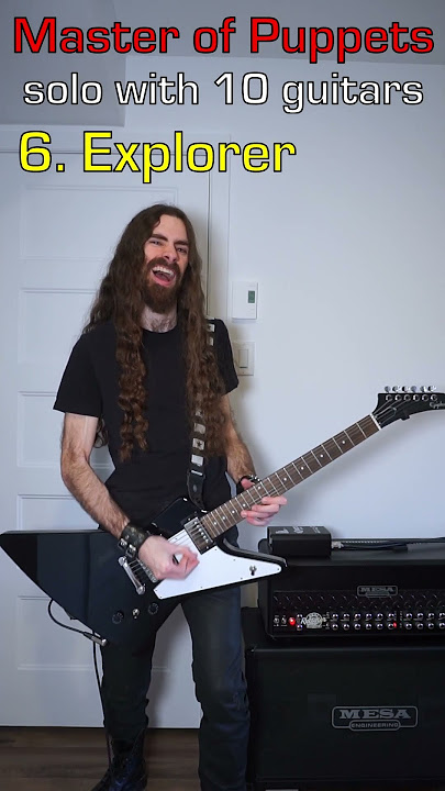 Master of Puppets - Solo with 10 Guitars #metallica #shorts