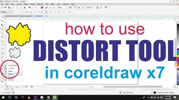 #21 Using Distort tool in corel draw | Coreldraw X7 Tutorials in Hindi | Coreldraw X7 Basic