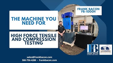1000 kN FB-1000H Frank Bacon Tension and Compression Universal Test Machine with Hydraulic Gripping