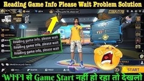 Reading Game Info, Please Wait Free Fire Wifi Problems Solution FF Game Not Start Problem