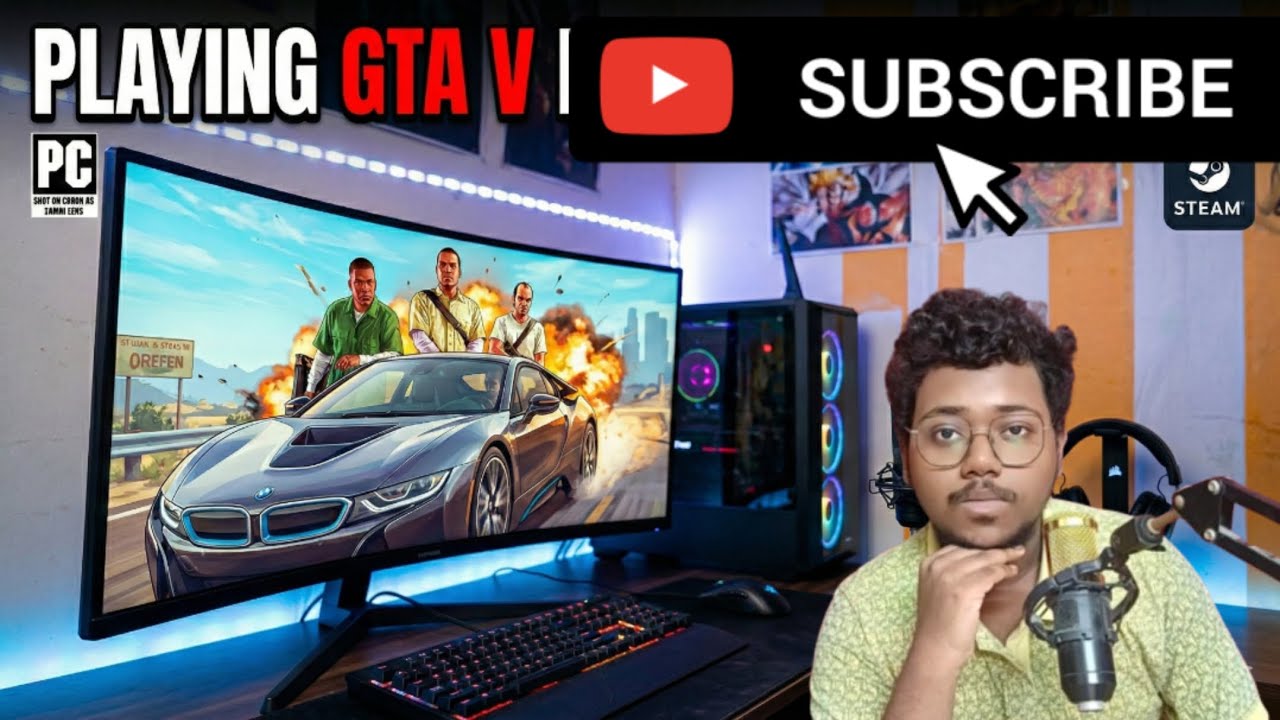 After a long time I played  GTA v on my PC 