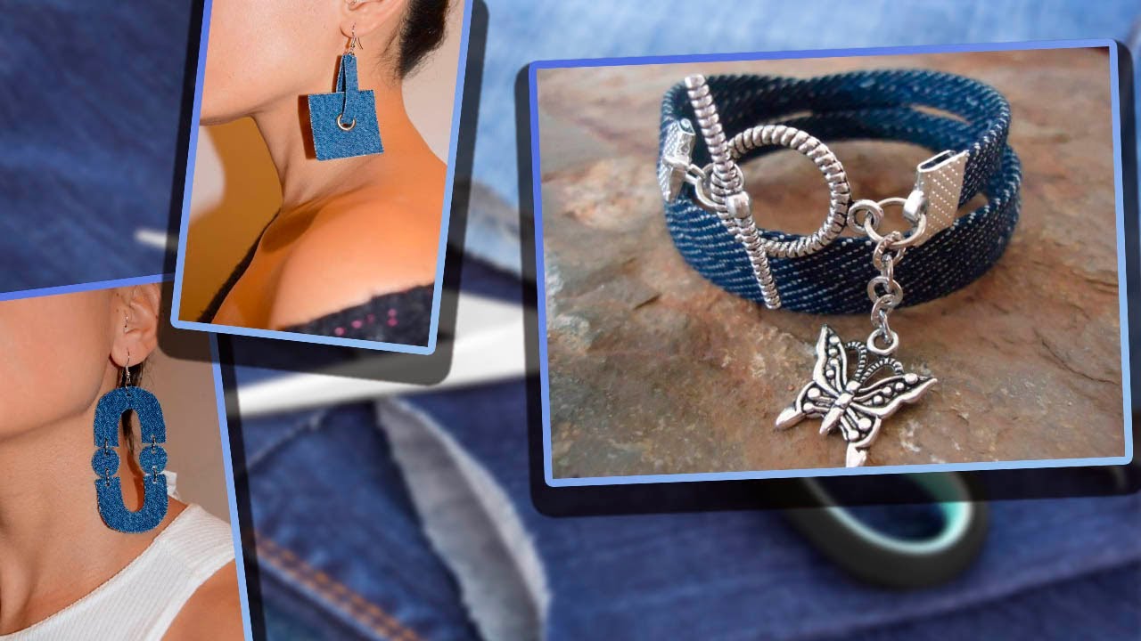 Jewelry  Making From Old Jeans. Denim jewelry tutorials