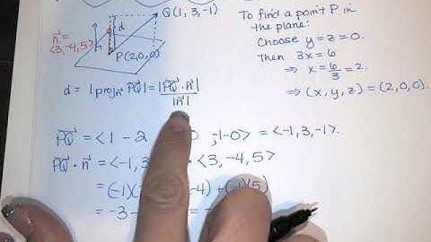 24. Lines, Planes, Distance - Part 7 - Distance Between a Point and a Plane, Distance B/t Two Planes