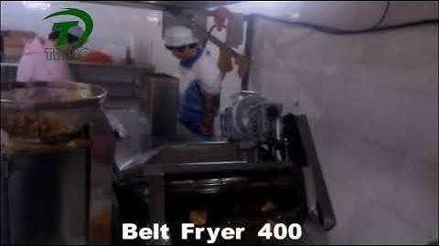 small continuous belt fryer 400
