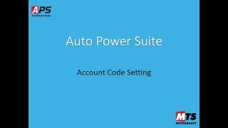 How to add new Account Code in APS