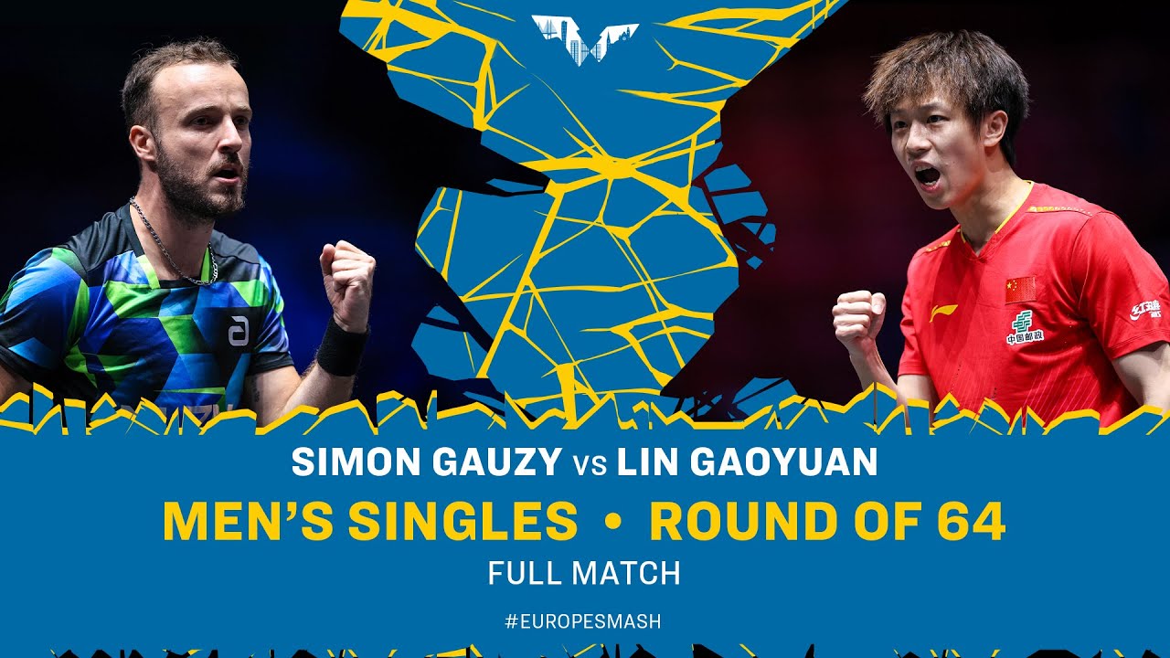 FULL MATCH | Simon Gauzy vs Lin Gaoyuan | MS R64 | #EuropeSmash 2025