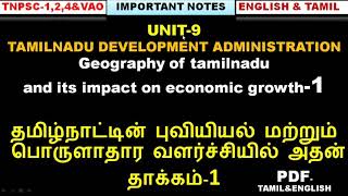TNPSC | UNIT-9 | Geography of tamilnadu and it's impact on economic growth part-1| Tamil and English screenshot 4