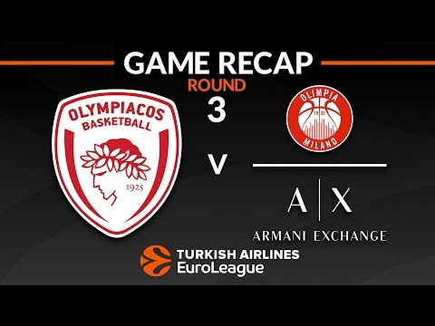 Highlights: Olympiacos Piraeus - AX Armani Exchange Olimpia Milan
