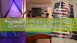 Review Erosebridal Leopard Print Comforter Cover King Cheetah Bedding Set Geometric Duvet Cover Afri
