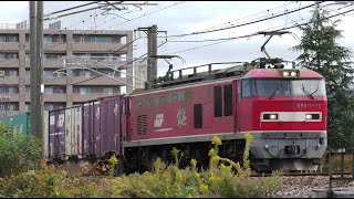 ﾚｯﾄﾞｻﾝﾀﾞ-EF510-18牽引高速貨物【4K】4060ﾚ