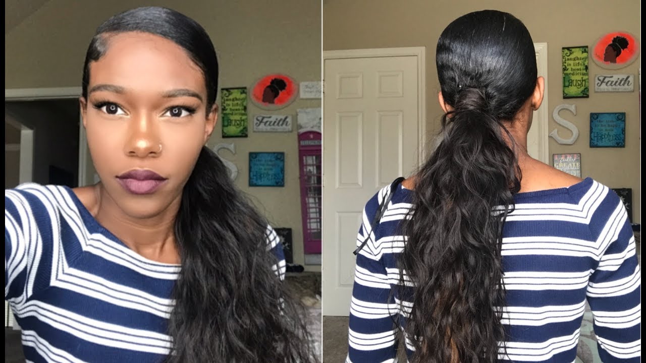 How To Do A Sleek Ponytail With Weave Protective Style Natural Hair