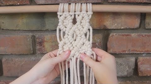 DIY Macrame Diamond Pattern For Wall Hangings