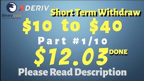 Part#1/10 $12.03 Done $10 to $40 free bot binary.com deriv profit consistent digit differ