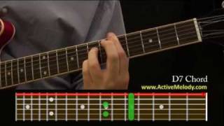 how to play a d7 chord on the guitar