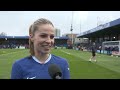 Melanie Leupolz and Sam Kerr react to victory over Liverpool!