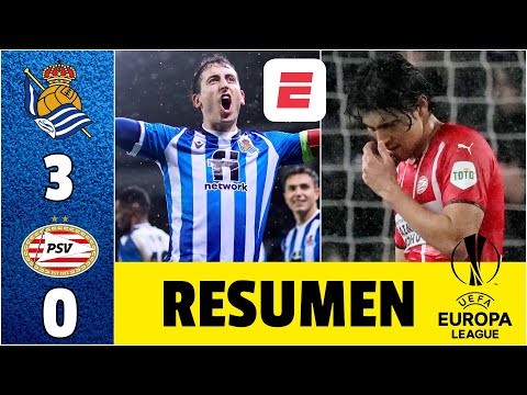 Real Sociedad 3-0 PSV. BLOOPER de Erick Gutiérrez. Los holandeses, ELIMINADOS | Europa League