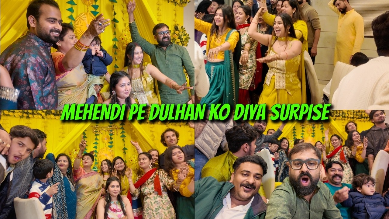 Dulhan Ko Mehendi Par Diya Surprise || Shivi + Maa + Nand Ji Ne Dulhan Ke Liye Kiya Dance ||