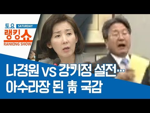 나경원 vs 강기정 설전…아수라장 된 靑 국감 | 토요랭킹쇼
