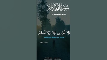 سعد الغامدي سورة المجادلة