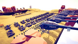 CAN 250x POLICE CLEAR ENEMY BASE?  Totally Accurate Battle Simulator TABS