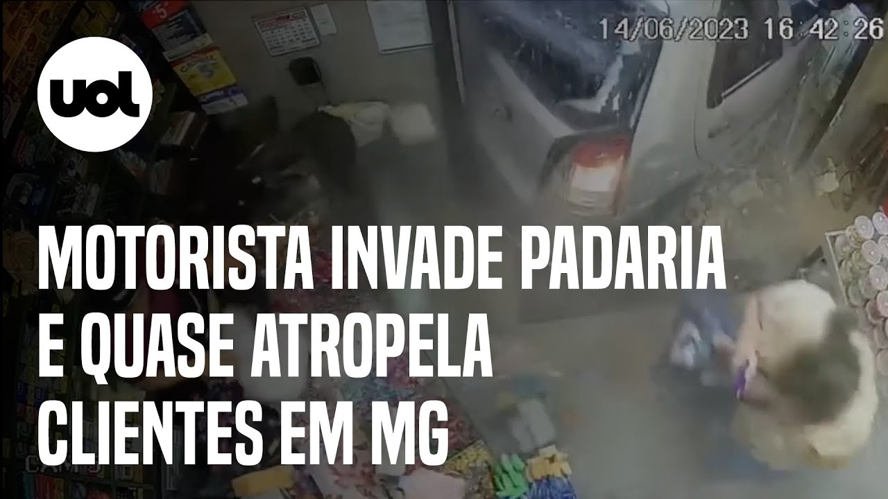 VÍDEO: motorista perde controle e invade padaria em SP ao