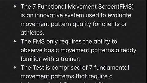 7 Functional Movement Screen Assessment