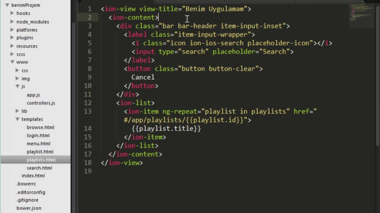 Ionic Framework Dersleri 4 - - YouTube