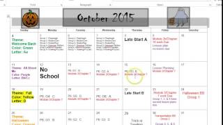 OCC Calendar lesson planning intro