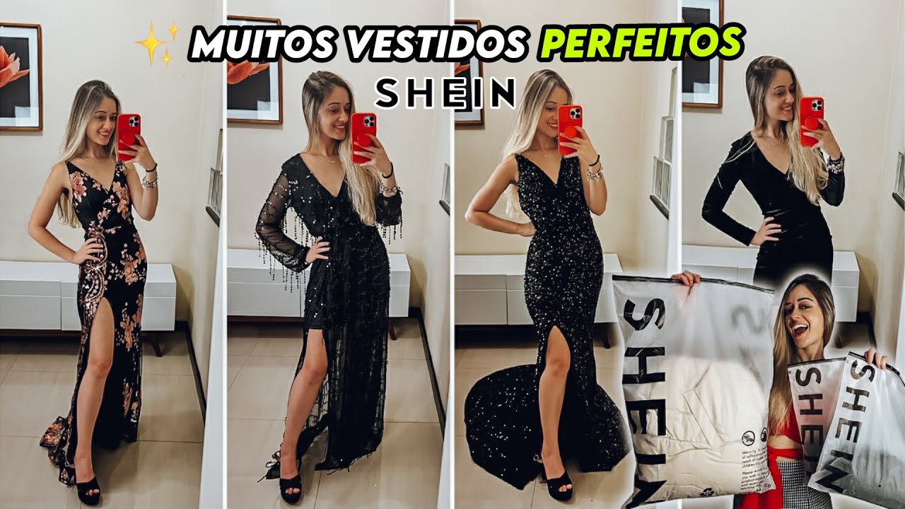 SHEIN VESTIDOS PERFEITOS | COMPRINHAS SHEIN PROVANDO VESTIDOS