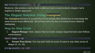 How to Swap Coordinates in a Numpy 3D Array Efficiently