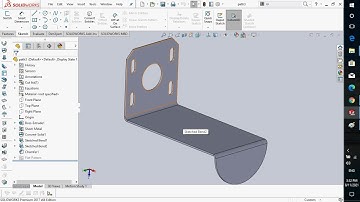 Solidworks sheet metal tutorial: Sketched bend   - Part 4