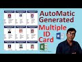 Automatic ID card creation in MS word using ms excel help in hindi || print on A4 page (CC)