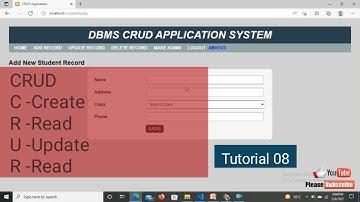 DBMS CRUD Application System Project: Tutorial 08!