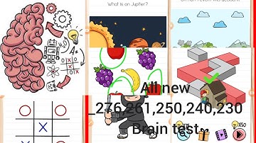 249-259 Brain test game level 249-259 step by step Walkthrough  new level 254,255,256,257,258,259