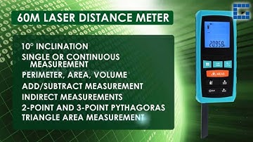 Digital Laser Distance Meter Measure Area Volume Pythagoras 60m/197ft Range Finder