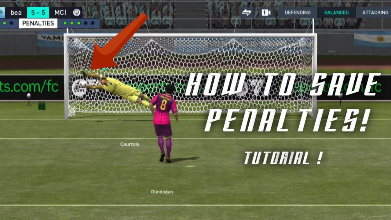 HOW TO SAVE PENALTIES! tutorial any gk 😯 EASYfootballfifamobile