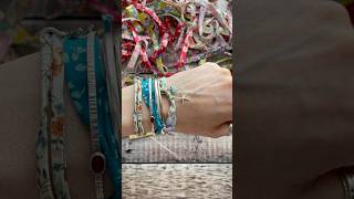 Upcycle your fabric scraps into summer bracelets ☀️ full tutorial coming Friday