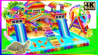 210 Days How I Build Million Dollars Tunnel Water Slide Park into Swimming Pool Mud House
