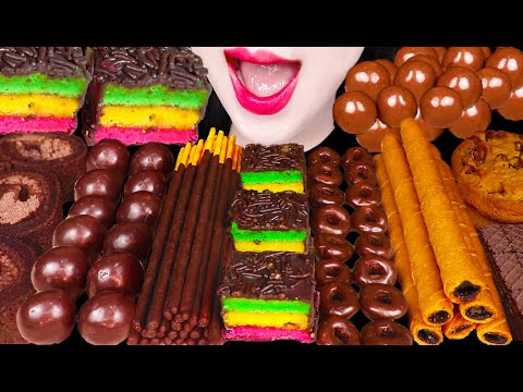 ASMR CHOCOLATE DESSERTS CAKE POP 초콜릿 케이크 팝 먹방 MUKBANG