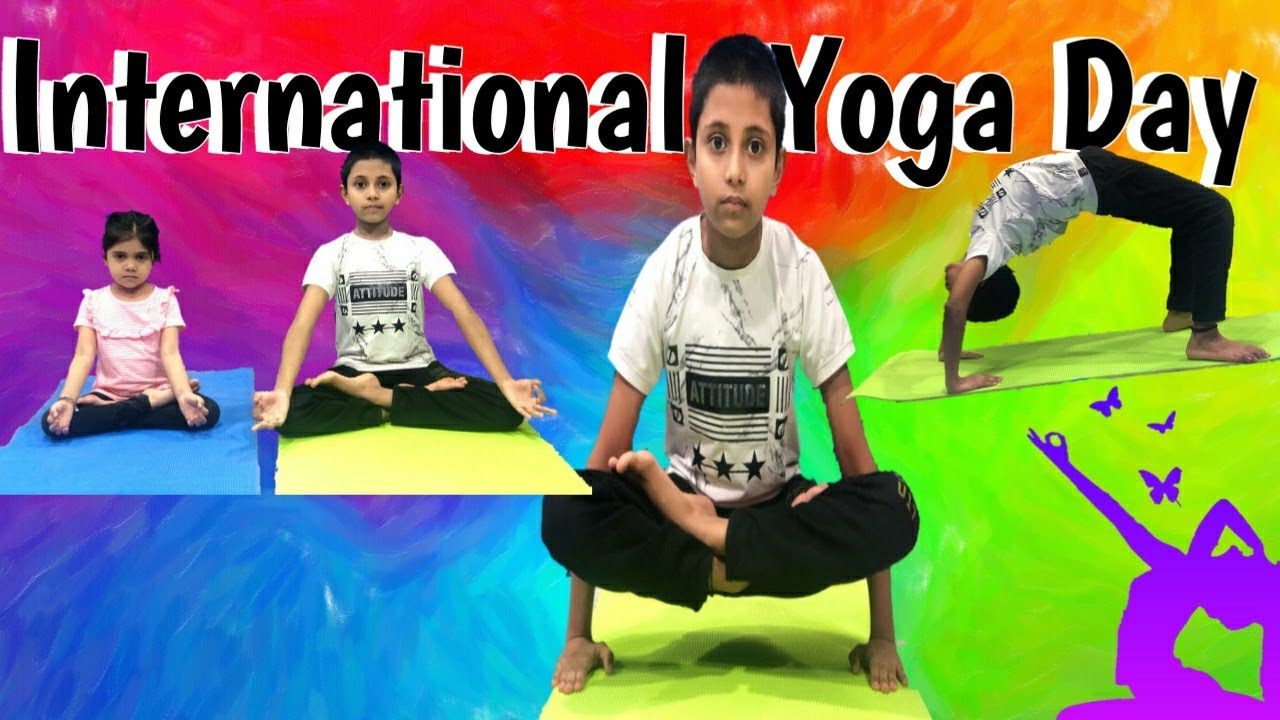International Yoga Day | Yoga For Kids | Raunak and Gunjan | A DAY IN ...