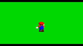 Mario Running Away Back side Green Screen (Free to Use)