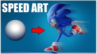 Sculpting Sonic in Blender - Time Lapse