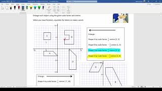 Year 9 Maths - Fractional and Negative Scale Factors (Lesson 2)