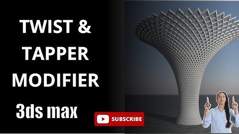 Twist Taper modifier 3Ds Max with v-ray render #3ds_max   tutorials.