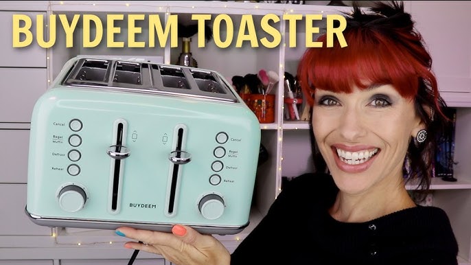 Get Buydeem 4-Slice Toaster, Cozy Green DT-6B83G Delivered