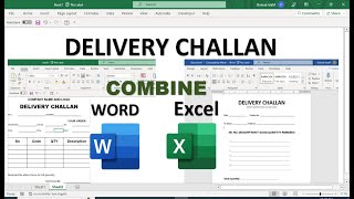 How To Make Delivery challan format in excel || Delivery challan format in word